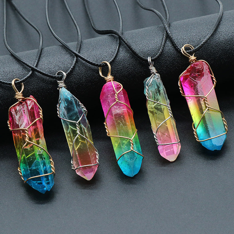Crystal Pillar Tree Of Life Pendant