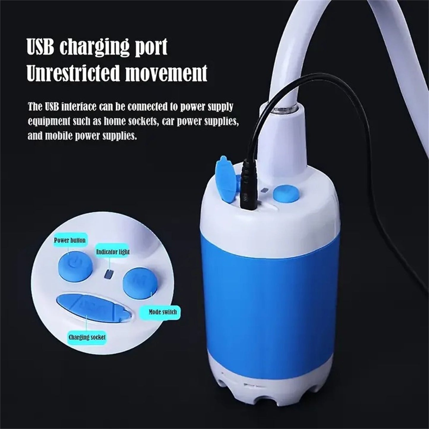 Outdoor Camping Shower Portable Electric Shower Gadgets Waterproof