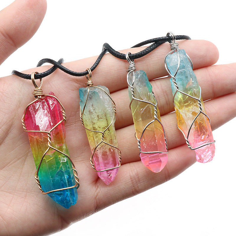 Crystal Pillar Tree Of Life Pendant