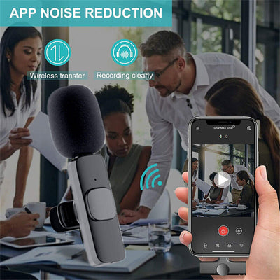 Lavalier Microphone Wireless Audio Video Recording Mini Mic For