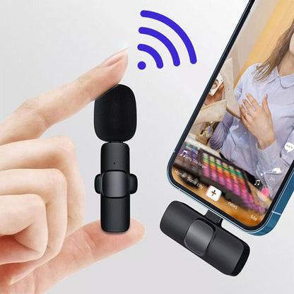 Lavalier Microphone Wireless Audio Video Recording Mini Mic For