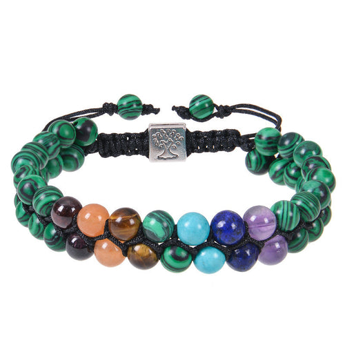Fashion Jewelry 6mm 7 Chakra Stone Bead Yoga Meditation Bracelet