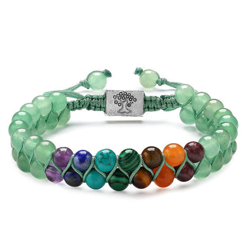 Fashion Jewelry 6mm 7 Chakra Stone Bead Yoga Meditation Bracelet