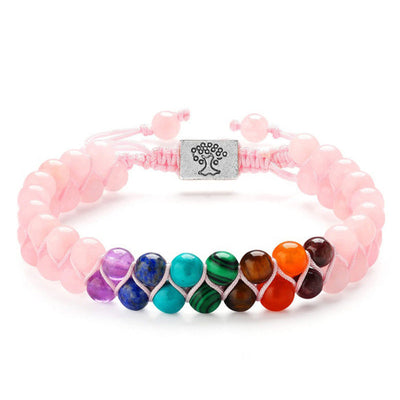 Fashion Jewelry 6mm 7 Chakra Stone Bead Yoga Meditation Bracelet