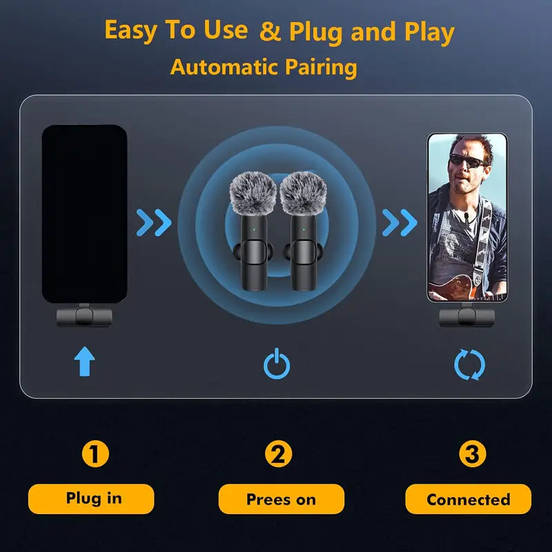 Professional Wireless Lavalier Microphone – Omnidirectional Clip-On