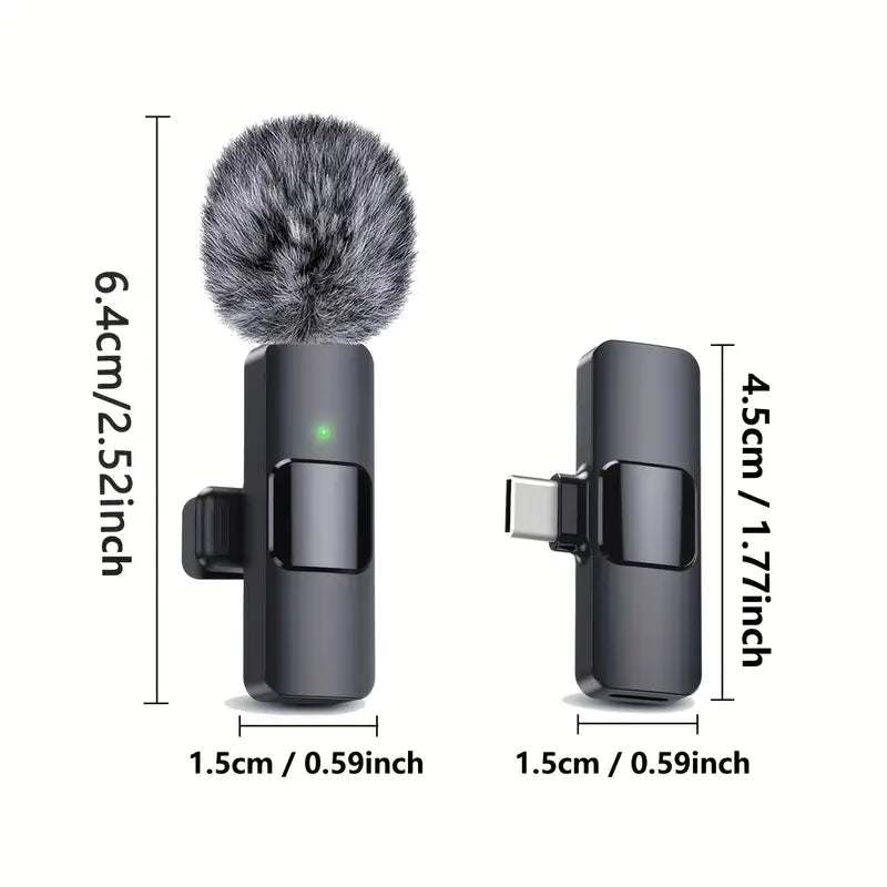 Professional Wireless Lavalier Microphone – Omnidirectional Clip-On