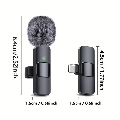 Professional Wireless Lavalier Microphone – Omnidirectional Clip-On