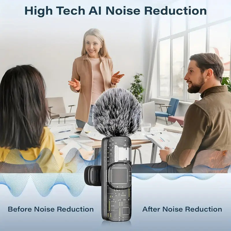 Professional Wireless Lavalier Microphone – Omnidirectional Clip-On