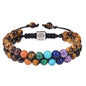 Fashion Jewelry 6mm 7 Chakra Stone Bead Yoga Meditation Bracelet